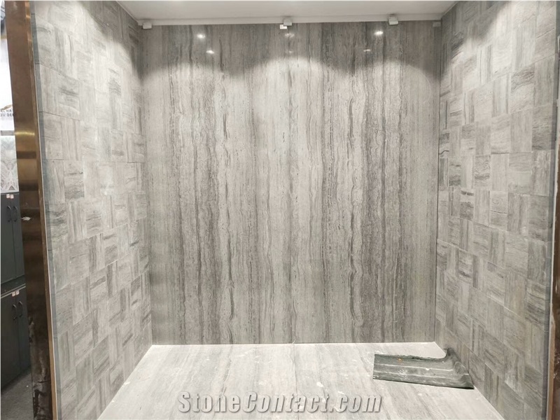 China Own Quarry Blue Wooden Vein Marble