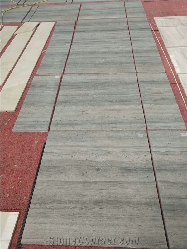 China Own Quarry Blue Wooden Vein Marble