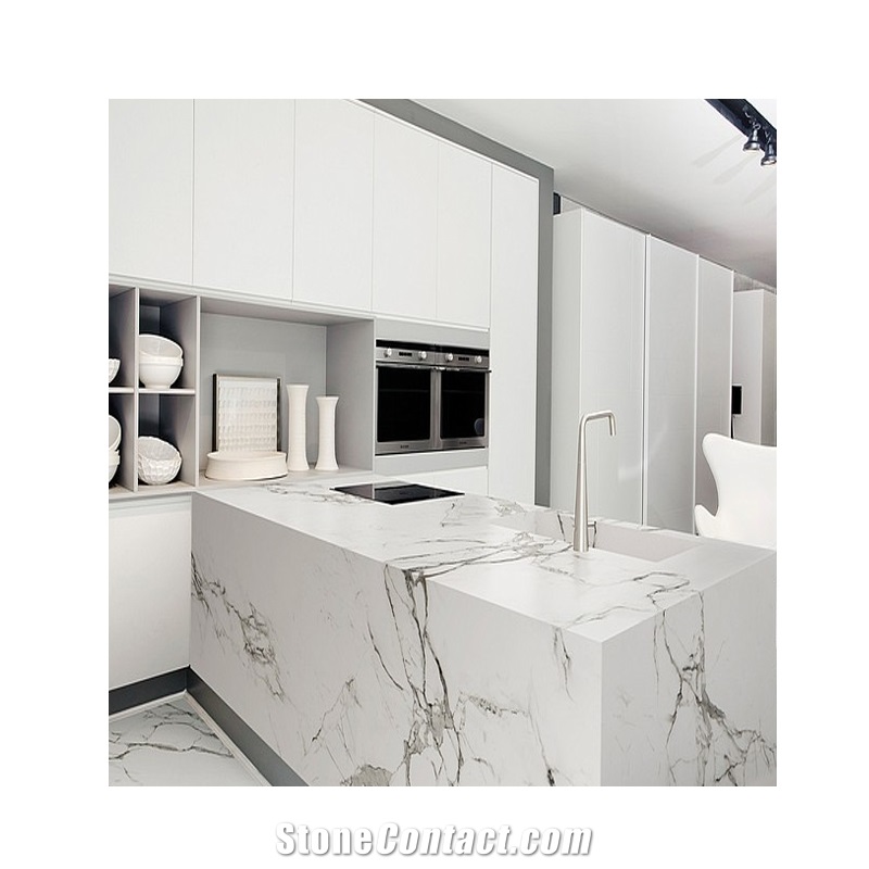 Black White Mirror Fleck Quartz Countertop