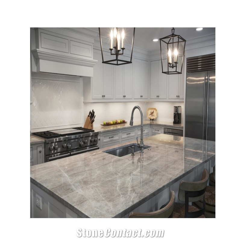 Black White Mirror Fleck Quartz Countertop