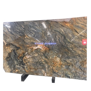Brazil Natural Gold Silk Road Quartzite Slabs
