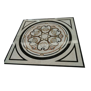 Flower Pattern Mosaic Tile Tile Water Jet Marble
