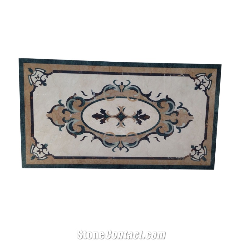 Flower Pattern Mosaic Tile Tile Water Jet Marble