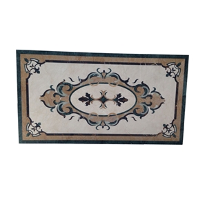 Flower Pattern Mosaic Tile Tile Water Jet Marble