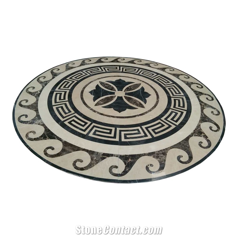 Flower Pattern Mosaic Tile Tile Water Jet Marble