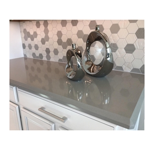 Gray Artificial Quartz Stone Countertop
