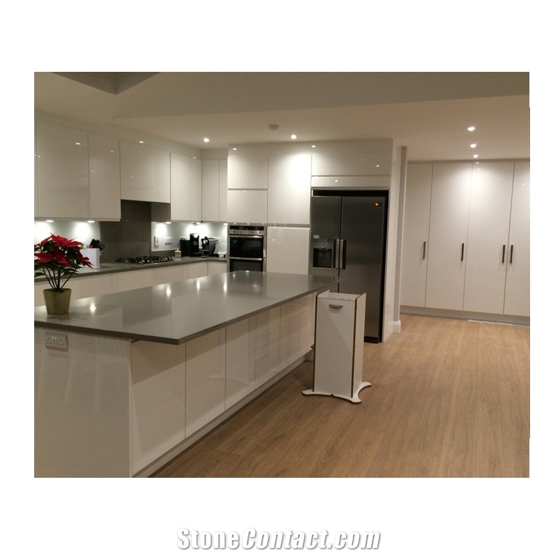 Grey Custom Quartz Table Top for Sale