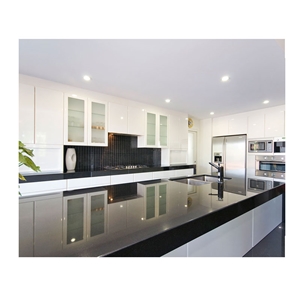 Hot Sale Popular Absolute Pure Black Quartz Stone Countertops