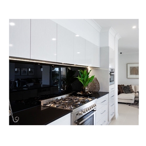 Hot Sale Popular Absolute Pure Black Quartz Stone Countertops