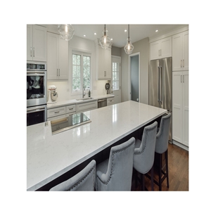 Jazz Crystal Prefab White Quartz Countertop