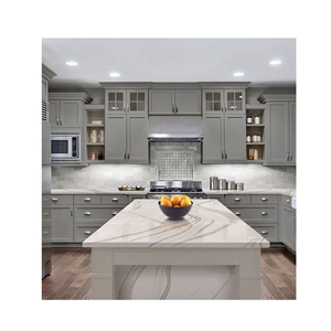 Jazz Crystal Prefab White Quartz Countertop