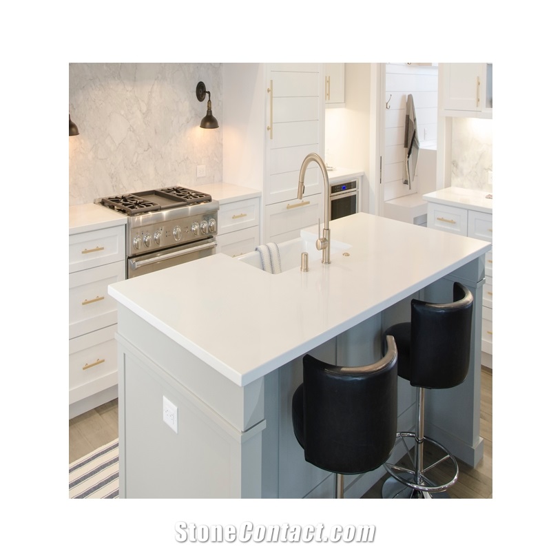 Low Price Colored Crystal White Quartz Countertop