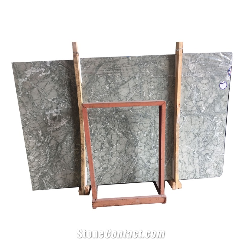 Polished Persian Green Marble Tiles and Slabs