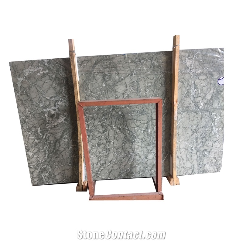 Polished Persian Green Marble Tiles and Slabs