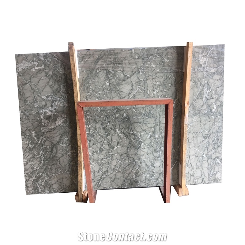 Polished Persian Green Marble Tiles and Slabs