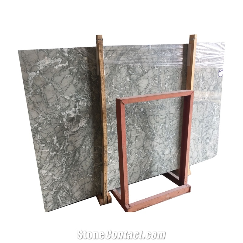 Polished Persian Green Marble Tiles and Slabs