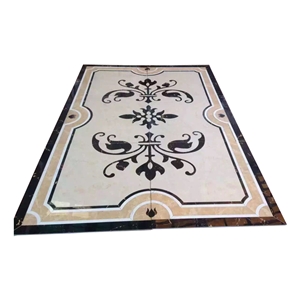 Polished Water Jet Marble Medallion Floor Pattern