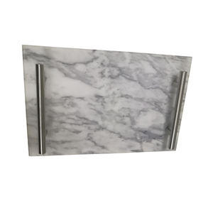 Tea Designer Decorative Marble Service Tray