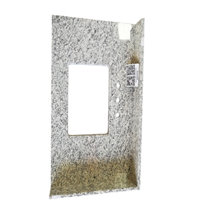 Vanity Top with Rounded Corners Tiger Skin White
