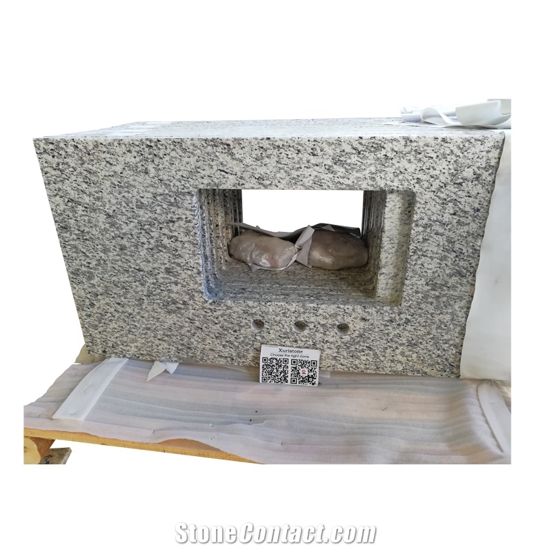 Vanity Top with Rounded Corners Tiger Skin White