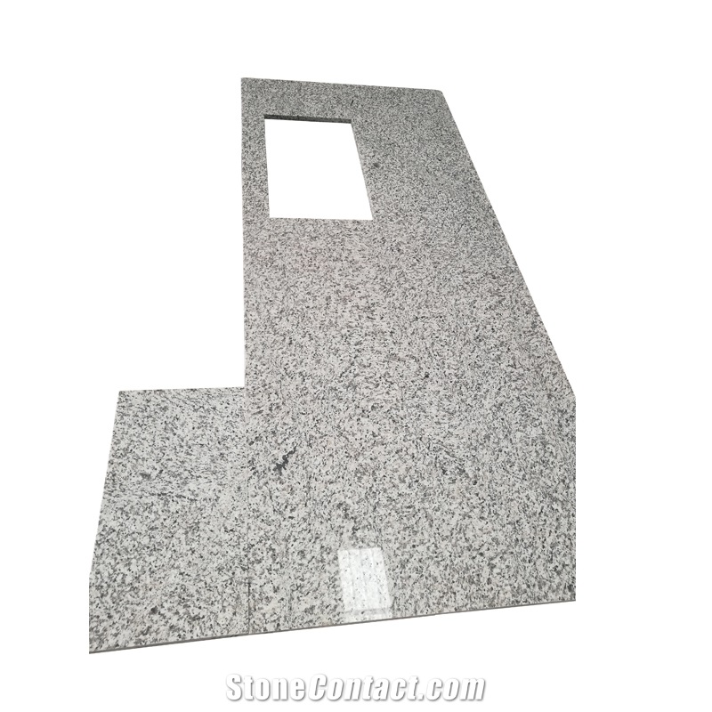 Vanity Top with Rounded Corners Tiger Skin White