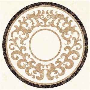 Waterjet Inlay Flooring Water Jet Medallion Marble