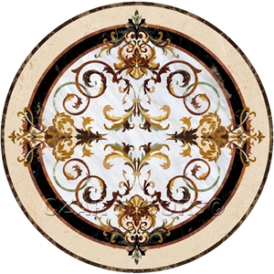Waterjet Inlay Flooring Water Jet Medallion Marble