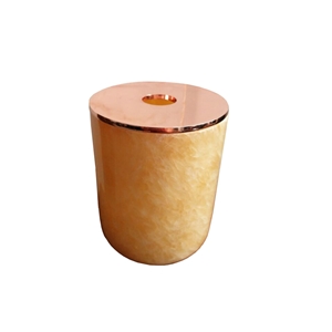 Yellow Natural Marble Stone Candle Jar/ Stand