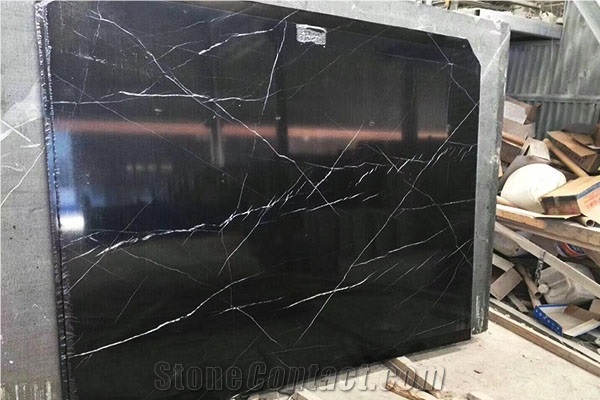 Noir Francaise or Nero St Laurent Marble Slabs