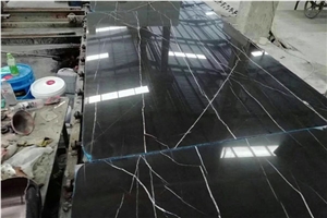 Noir Francaise or Nero St Laurent Marble Slabs