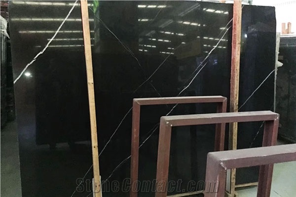 Noir Francaise or Nero St Laurent Marble Slabs