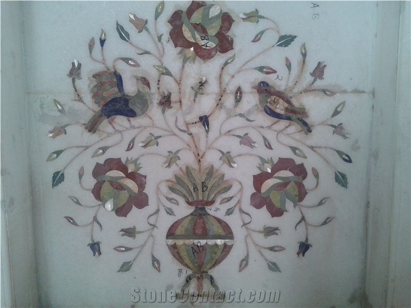 Inlaid Stone Floor Medallion