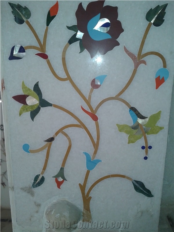Marble Inlaid Waterjet Medallions