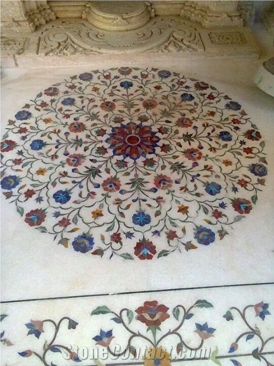 Marble Inlaid Waterjet Medallions