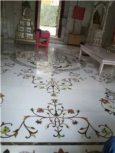 Waterjet Marble Inlaid Crafts Stone Floor Medallion Waterjet Marble Inlaid Crafts Stone Floor Medallion
