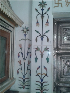 Waterjet Marble Inlaid Crafts Stone Floor Medallion