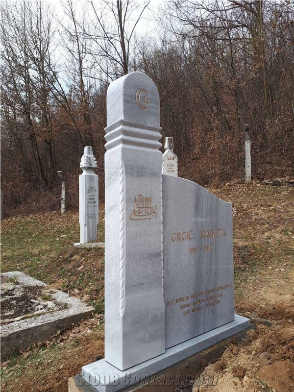 White Marble Tombstone