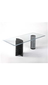 Antiquaria Nero Marquina Marble Table Base