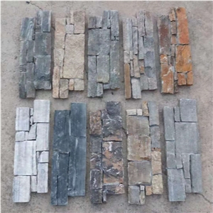Blue Quartzite Cemented Stacked Stone Blue Quartzite Cemented Stacked Stone