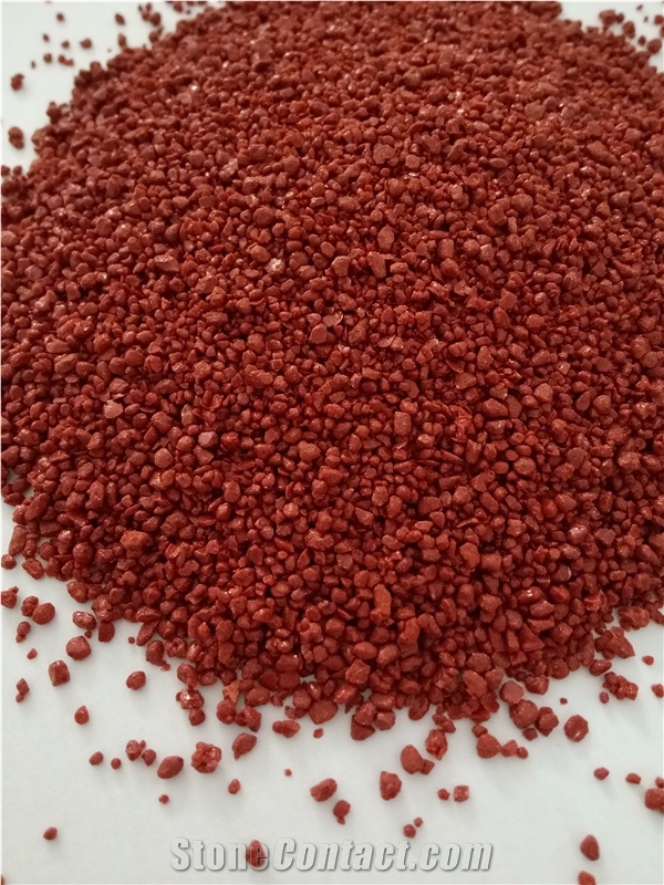 Colored Crushed Ceramic Aggregate for Flooring
