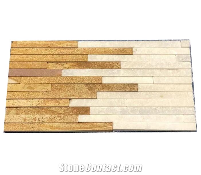 Crystal White Quartzite Thin Veneer Natural Ledge Stone Wall Panels