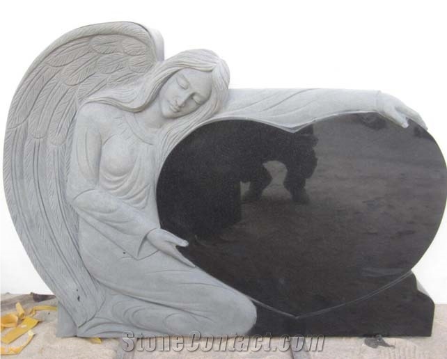 Hand Carved White Marble Stone Tombstone