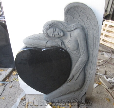 Hand Carved White Marble Stone Tombstone