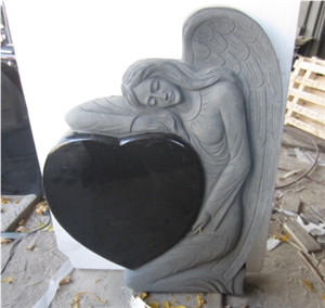Hand Carved White Marble Stone Tombstone