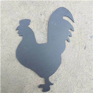 Natural Black Slate Customized Plate Animal Shape