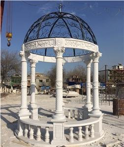 Outdoor Marble Gazebo - Stone Patio Pergola