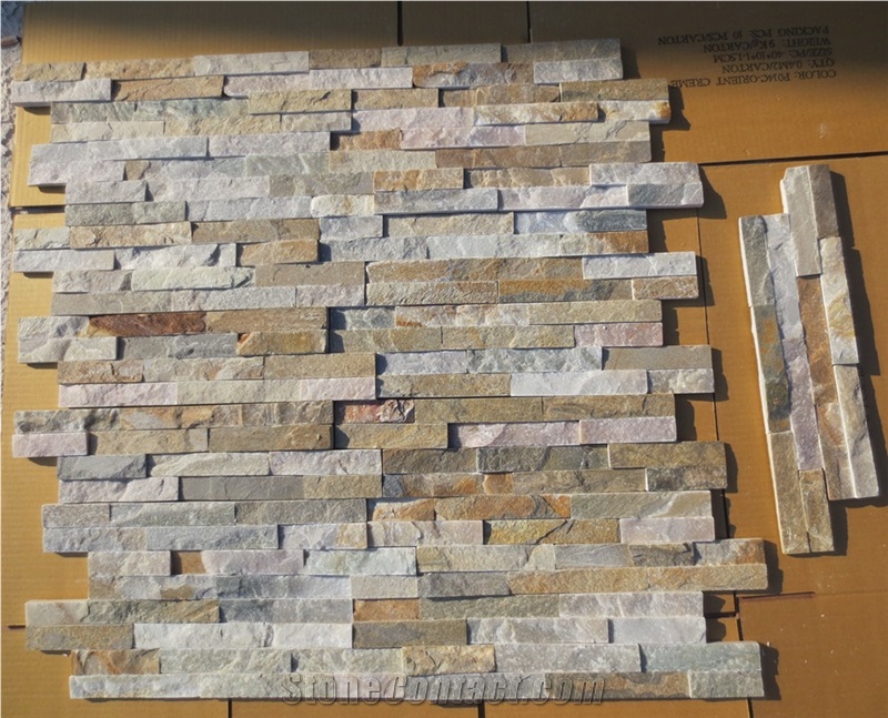 Oyster Split Face Slate Stacked Stone