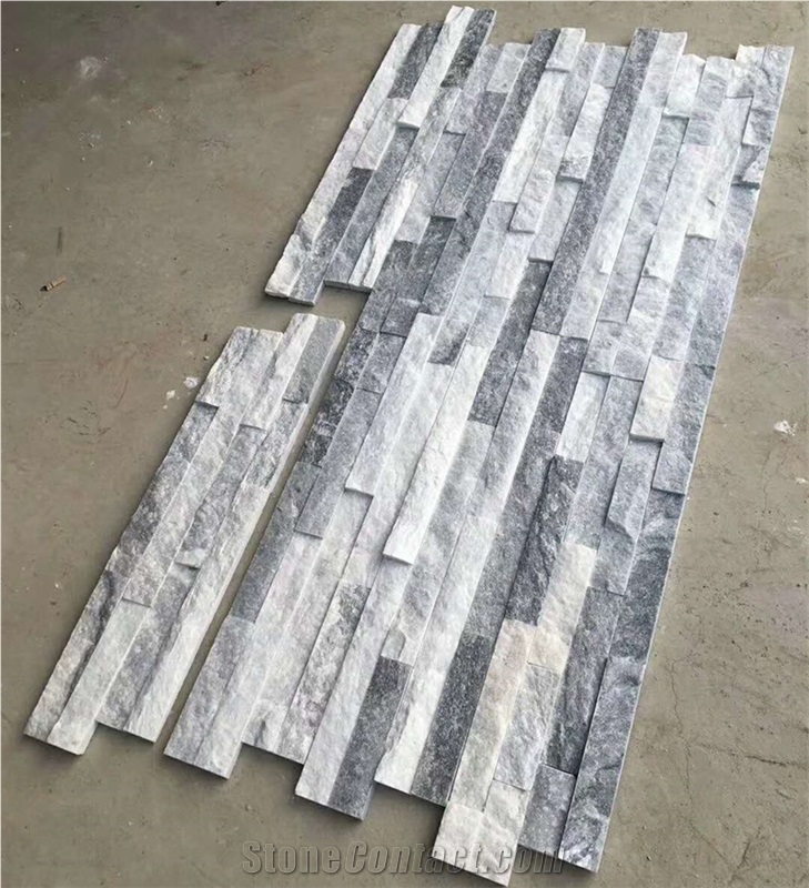 Slate Z Stone Cladding,Gold White Stacked Stone