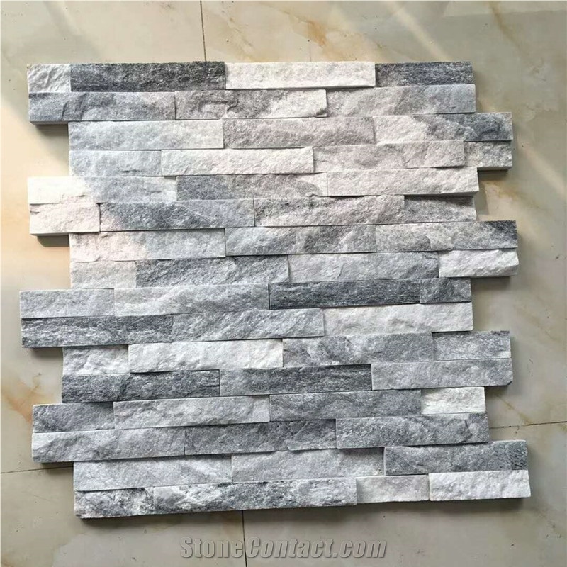Slate Z Stone Cladding,Gold White Stacked Stone