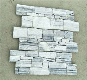 Slate Z Stone Cladding,Gold White Stacked Stone